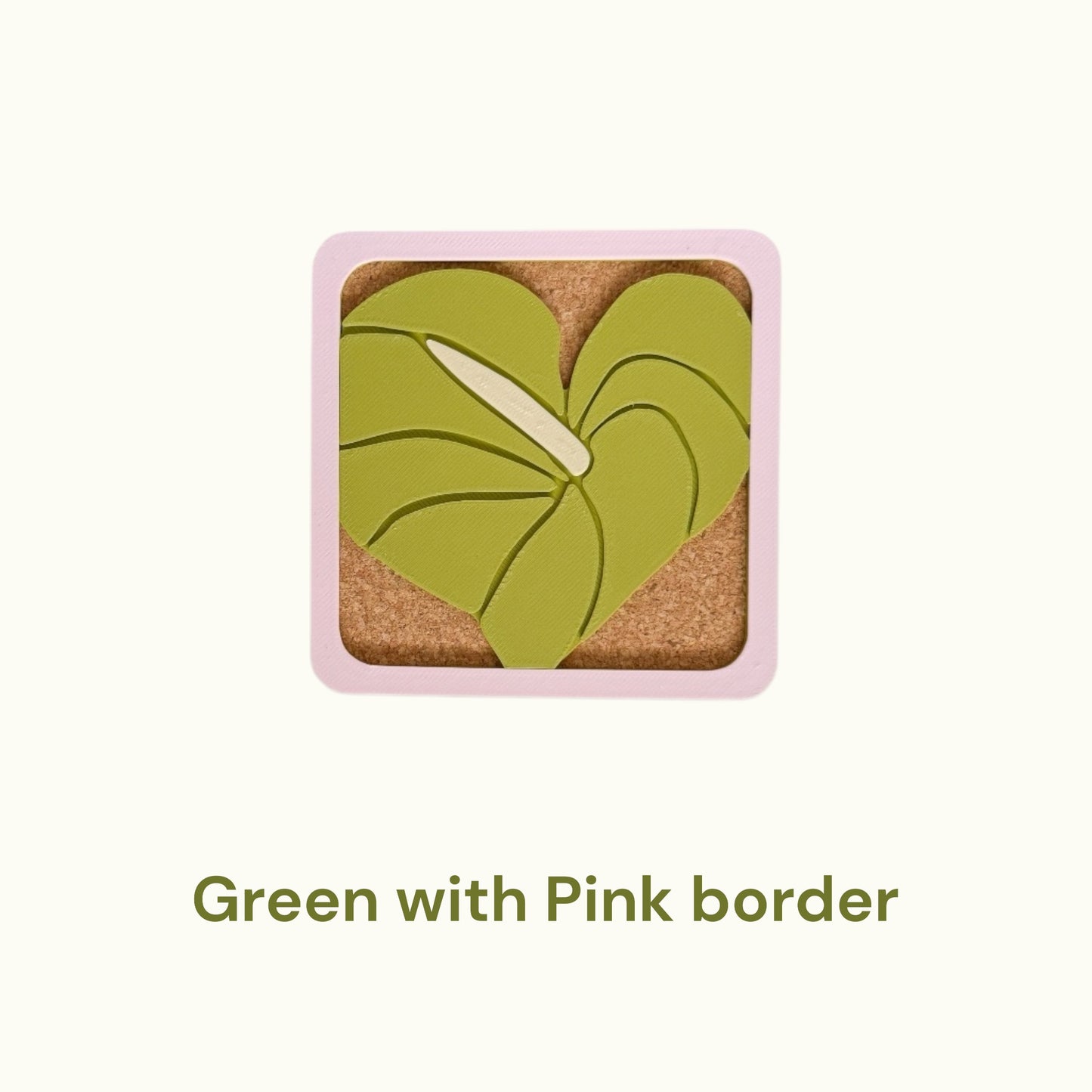 Anthurium Coasters - Pink & Green