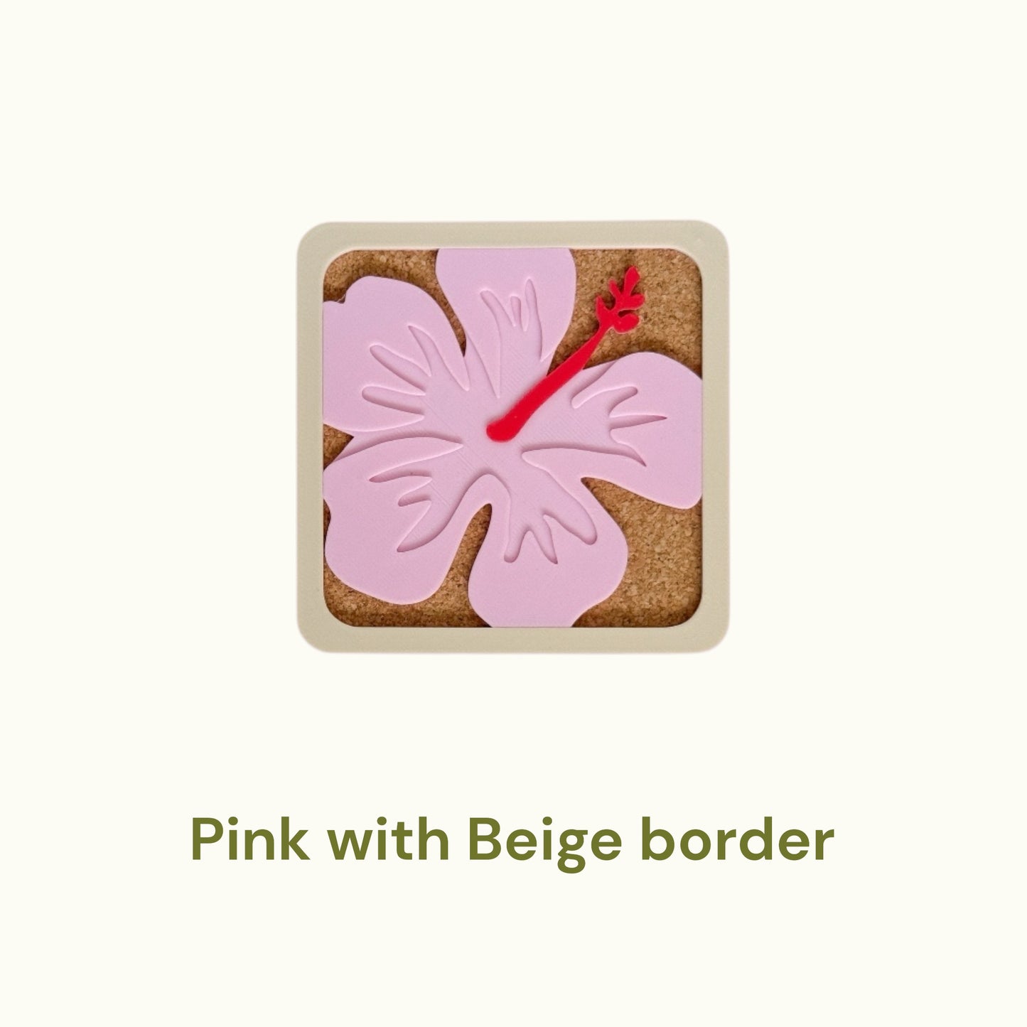 Hibiscus Coasters - Pink & Red