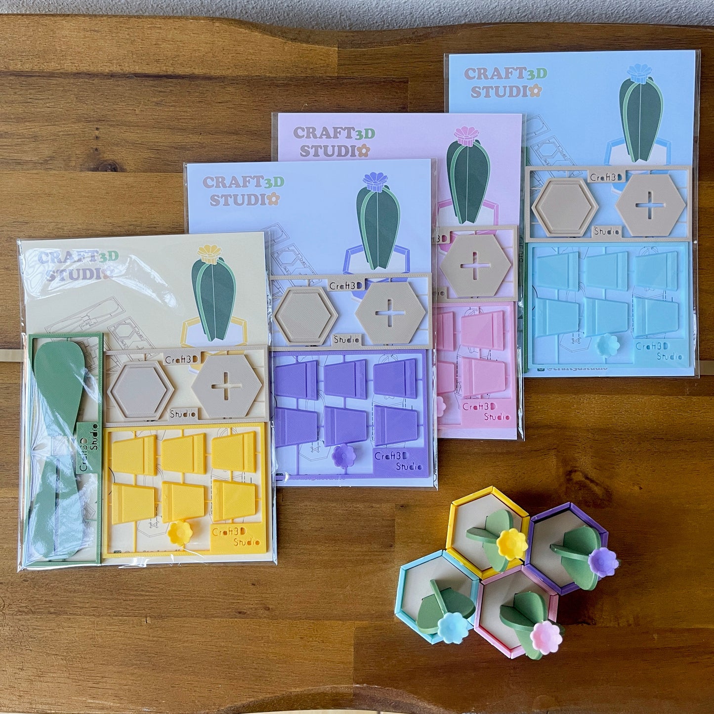 Blue Candle Cactus Kit Card