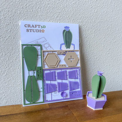 Blue Candle Cactus Kit Card