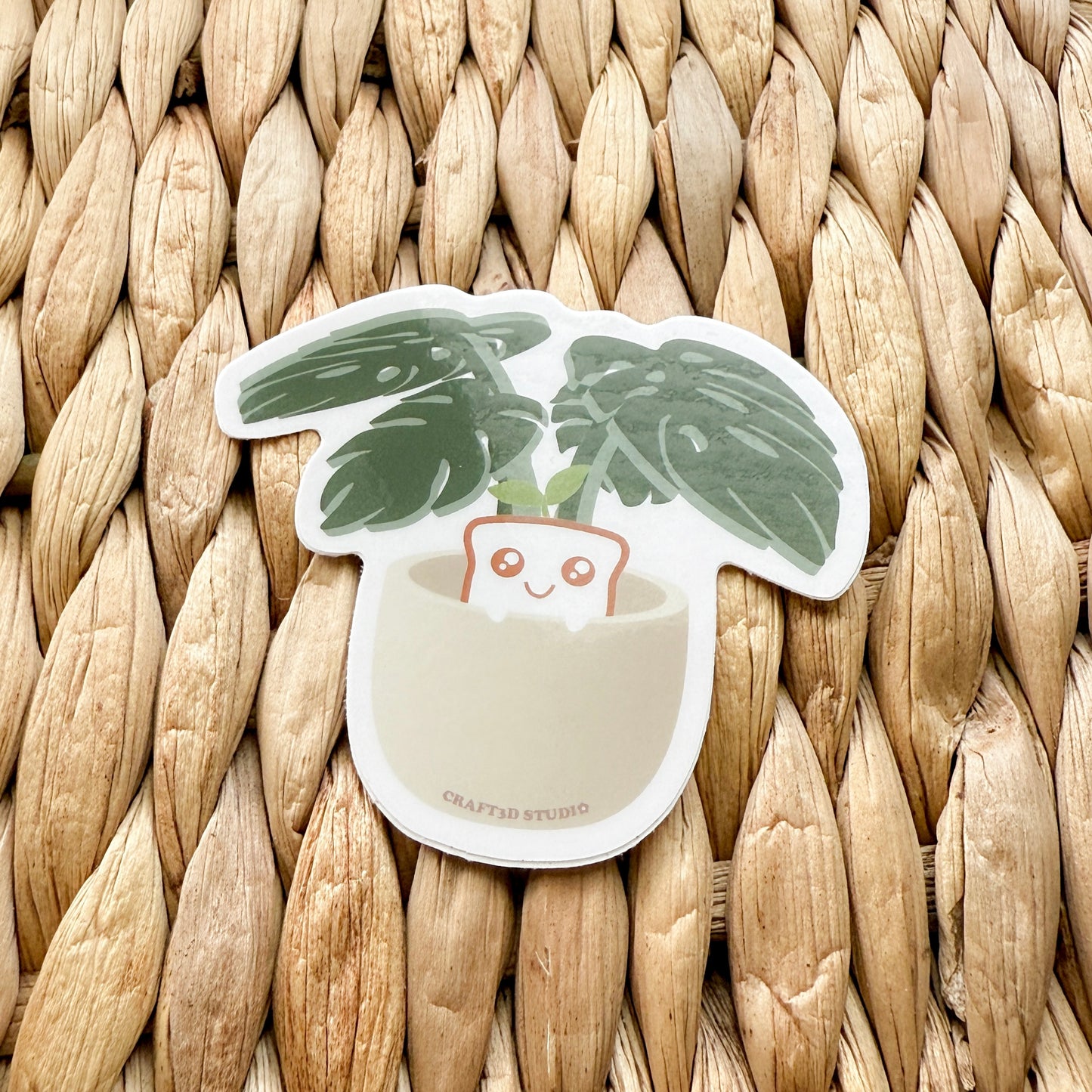Toastie Monstera Sticker