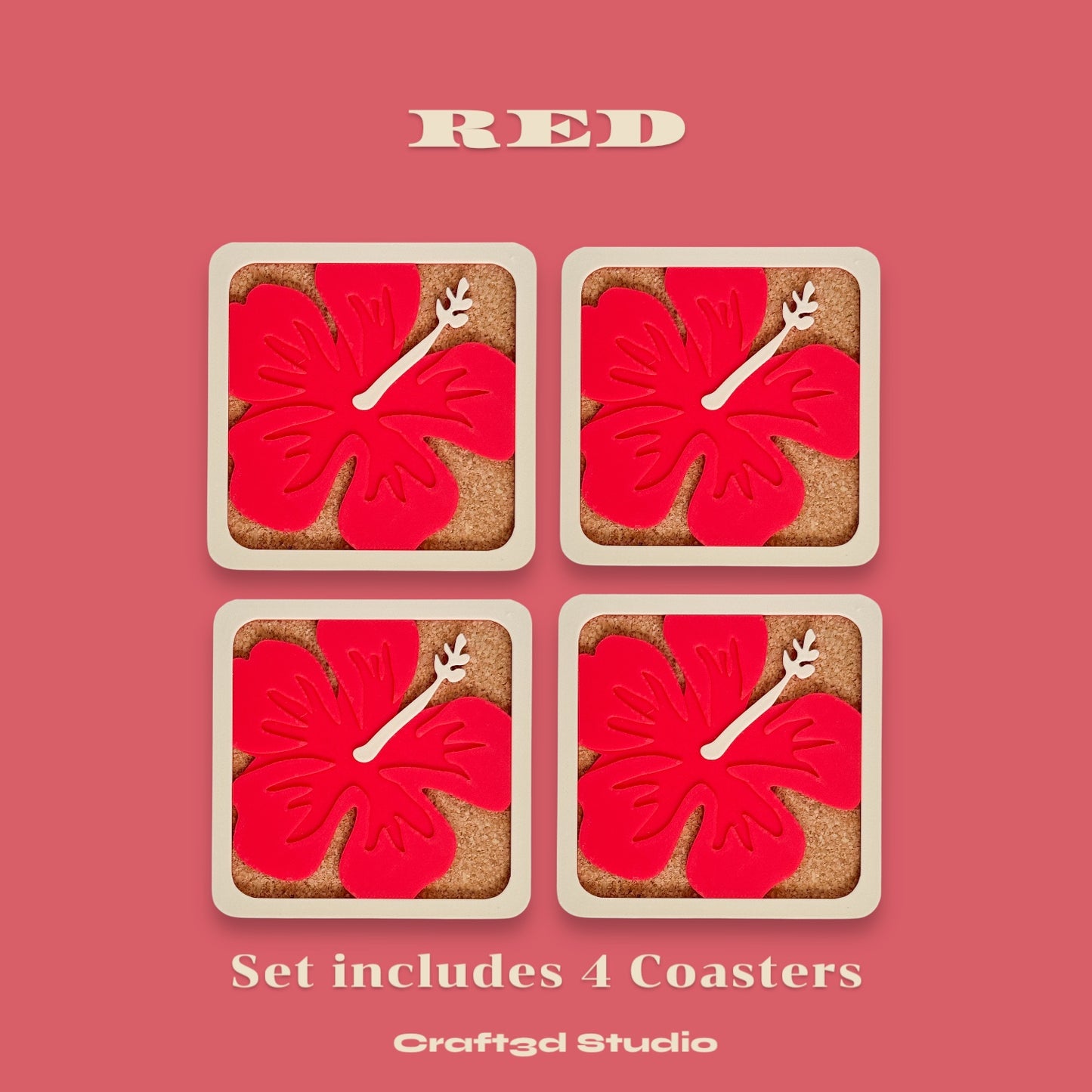 Hibiscus Coasters Set