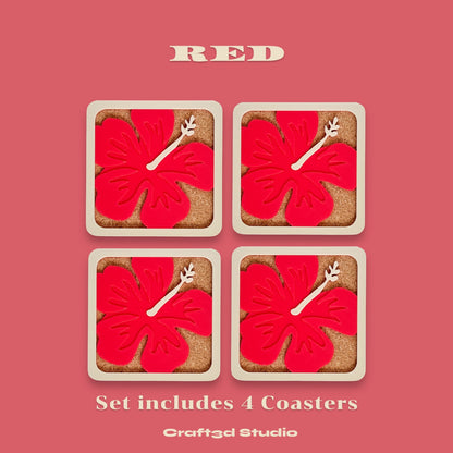 Hibiscus Coasters Set