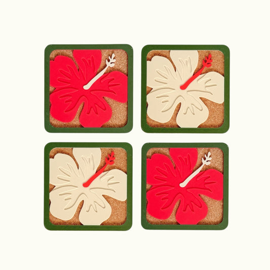 Hibiscus Coasters Set
