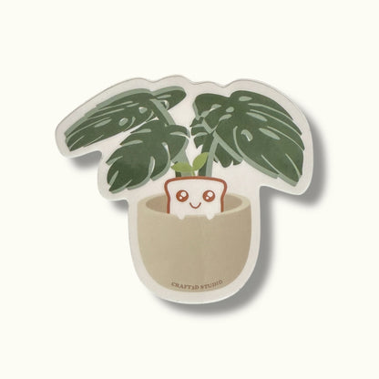 Toastie Monstera Sticker
