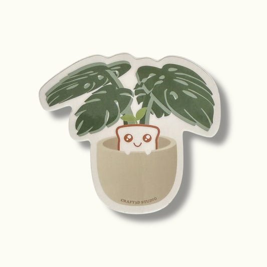 Toastie Monstera Sticker