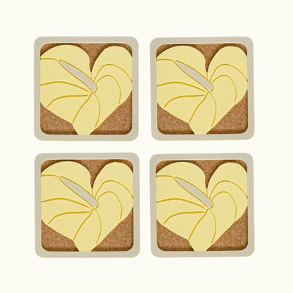 Anthurium Coasters - Yellow