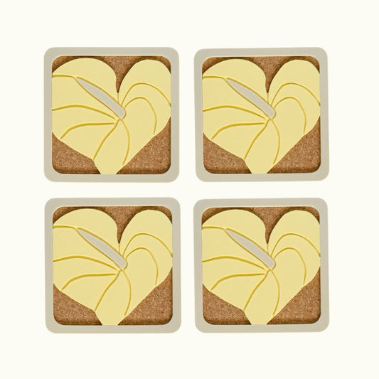 Anthurium Coasters - Yellow