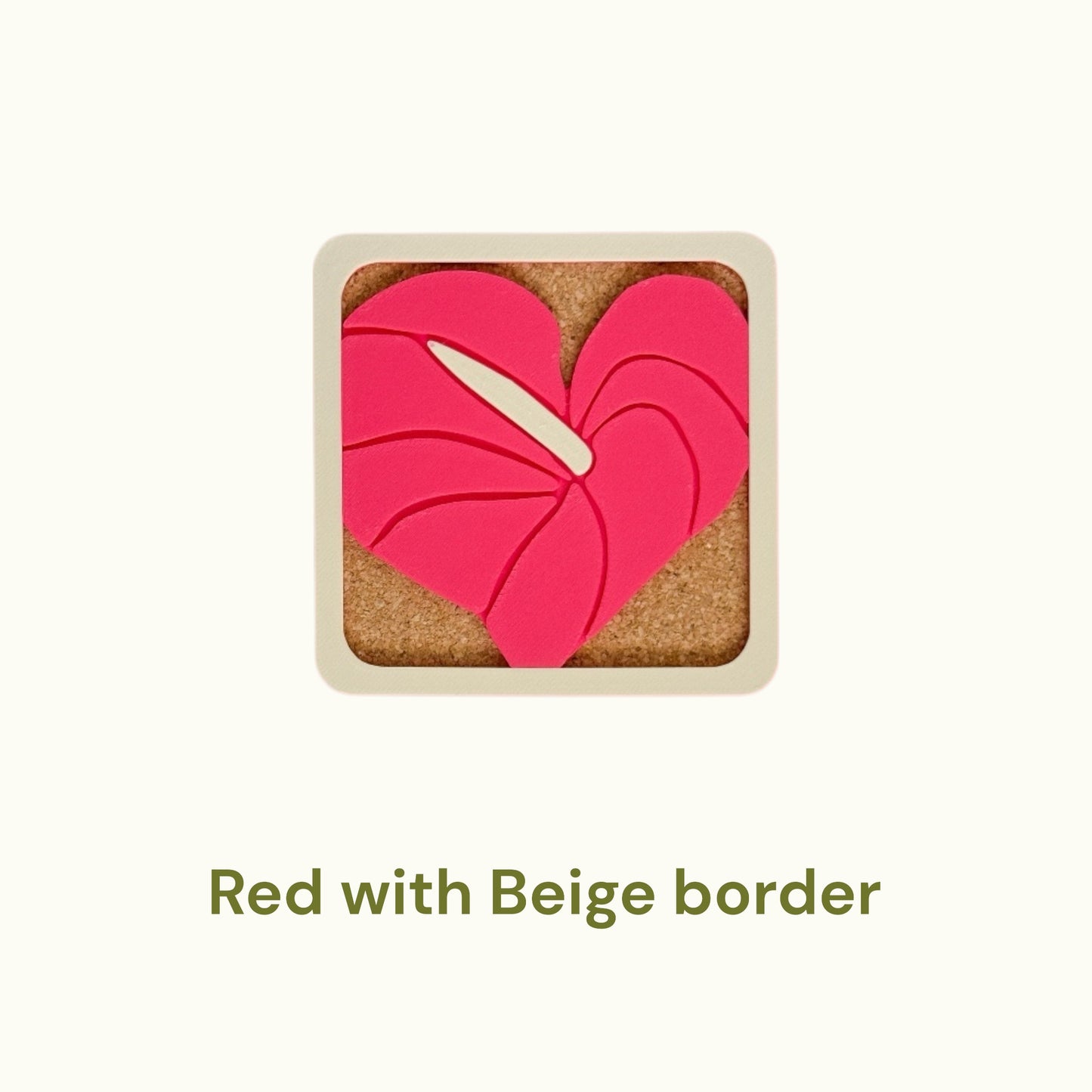 Anthurium Coasters - Red