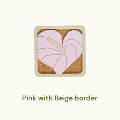 Anthurium Coasters - Pink